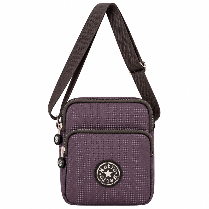 (image for) LL-222 Black Round X-Body Bag With Adjustable Strap (New)